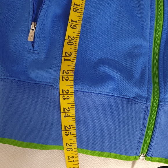 NIKE FULL ZIP COLOR BLUE,GREEN, WHITE ATHLETIC TRACK JACKET - SIZE XL. - Picture 12 of 13